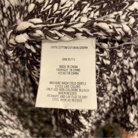 O’Neill Oversized Striped Knit Sweater Women’s XS/S Gray Multicolor Boho Top - Picture 13 of 14